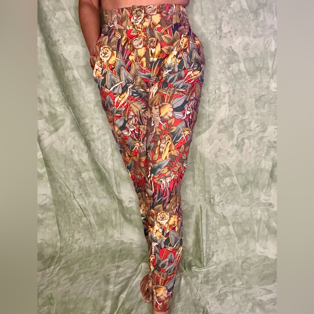 Custom 1-of-1 Jungle Themed Tailor Legged Trousers